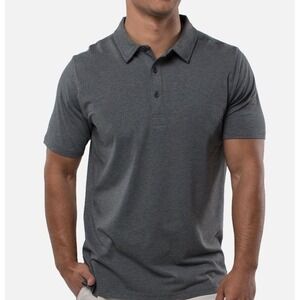 Cariloha Polo Shirt Men's XL Carbon Heather Organic Cotton Bamboo Jersey NWT $59